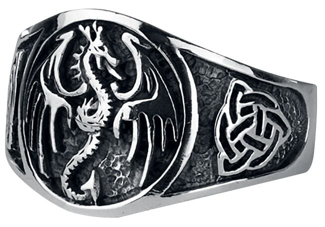 Bague  de etNox hard and heavy - Dragon - pour Homme - couleur argent - etNox hard and heavy