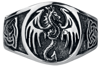 Bague  de etNox hard and heavy - Dragon - pour Homme - couleur argent - etNox hard and heavy - View 2