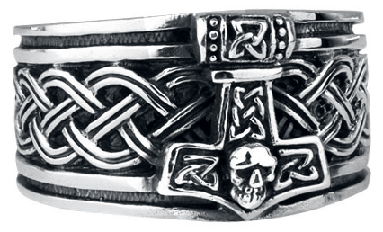 Bague  de etNox hard and heavy - Marteau De Thor - pour Homme - couleur argent - etNox hard and heavy - View 2