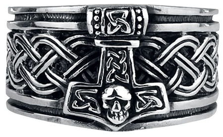 Bague  de etNox hard and heavy - Marteau De Thor - pour Homme - couleur argent - etNox hard and heavy