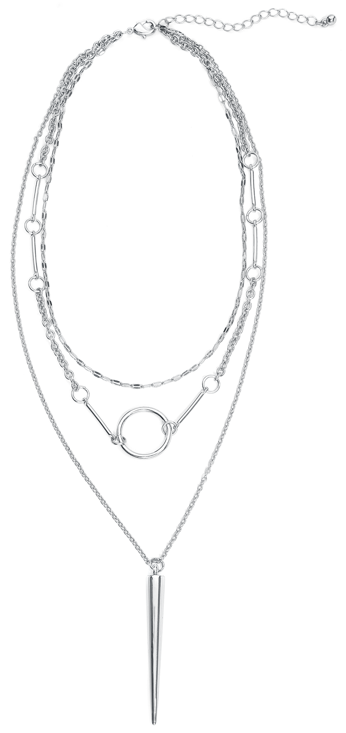 Collier  de Rock Rebel by EMP - Big Spike - pour Femme - couleur argent - Rock Rebel by EMP - View 2