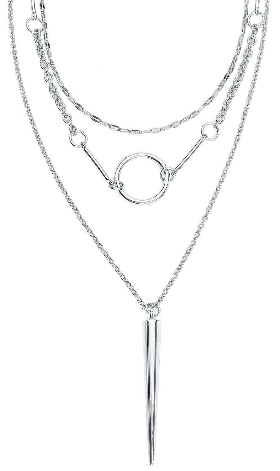 Collier  de Rock Rebel by EMP - Big Spike - pour Femme - couleur argent - Rock Rebel by EMP