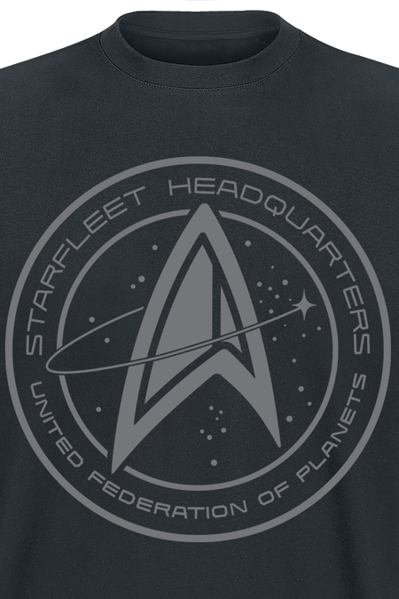 T-Shirt Manches courtes  de Star Trek - Picard - Starfleet Headquarters - S à 5XL - pour Homme - noir - Star Trek - View 2