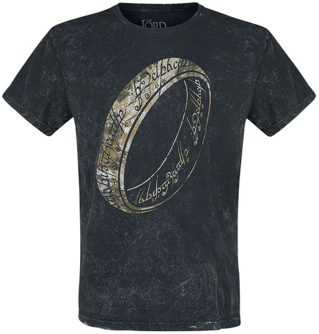 T-Shirt Manches courtes  de Le Seigneur Des Anneaux - One Ring To Rule Them All - M à XXL - pour Homme - noir - Le Seigneur Des Anneaux