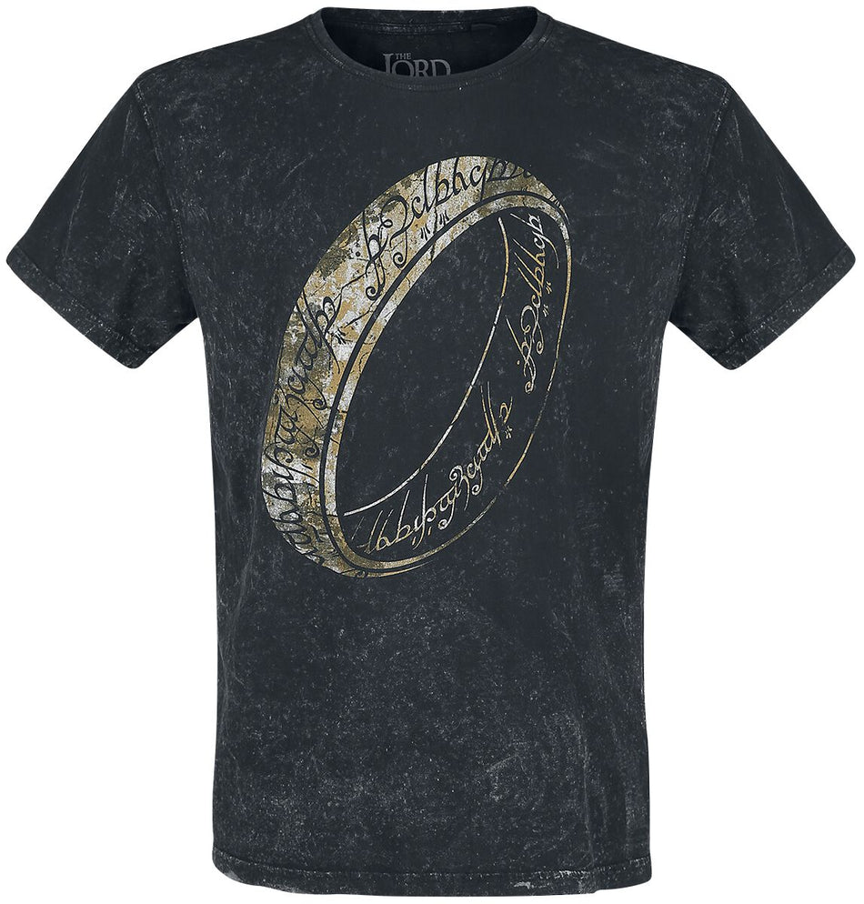 T-Shirt Manches courtes  de Le Seigneur Des Anneaux - One Ring To Rule Them All - M à XXL - pour Homme - noir - Le Seigneur Des Anneaux