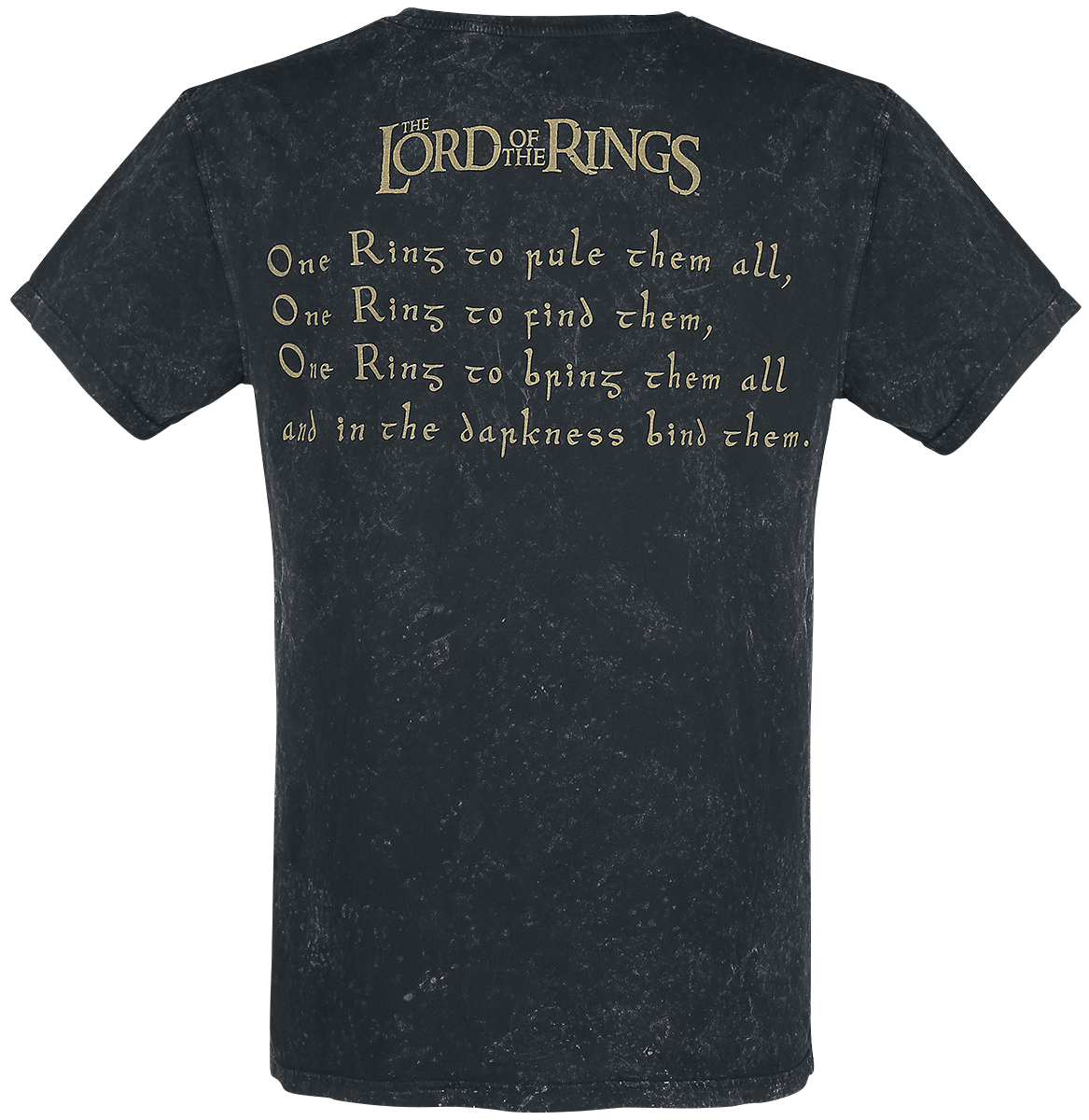 T-Shirt Manches courtes  de Le Seigneur Des Anneaux - One Ring To Rule Them All - M à XXL - pour Homme - noir - Le Seigneur Des Anneaux - View 2
