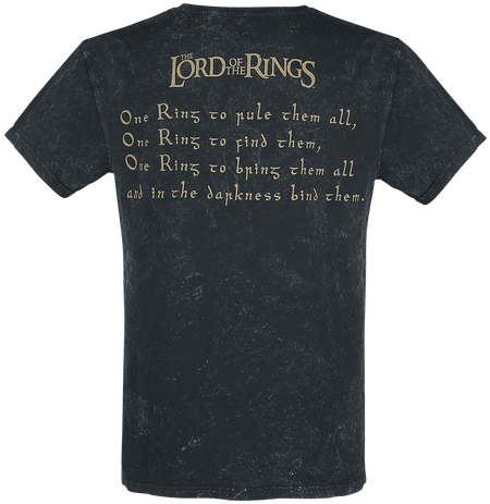 T-Shirt Manches courtes  de Le Seigneur Des Anneaux - One Ring To Rule Them All - M à XXL - pour Homme - noir - Le Seigneur Des Anneaux - View 2