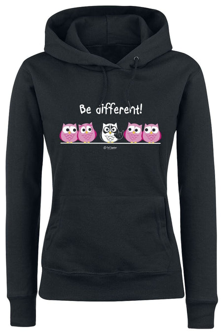 Sweat-shirt à capuche Fun de Be Different! - Be Different! - Metal - S à XXL - pour Femme - noir - Be Different!