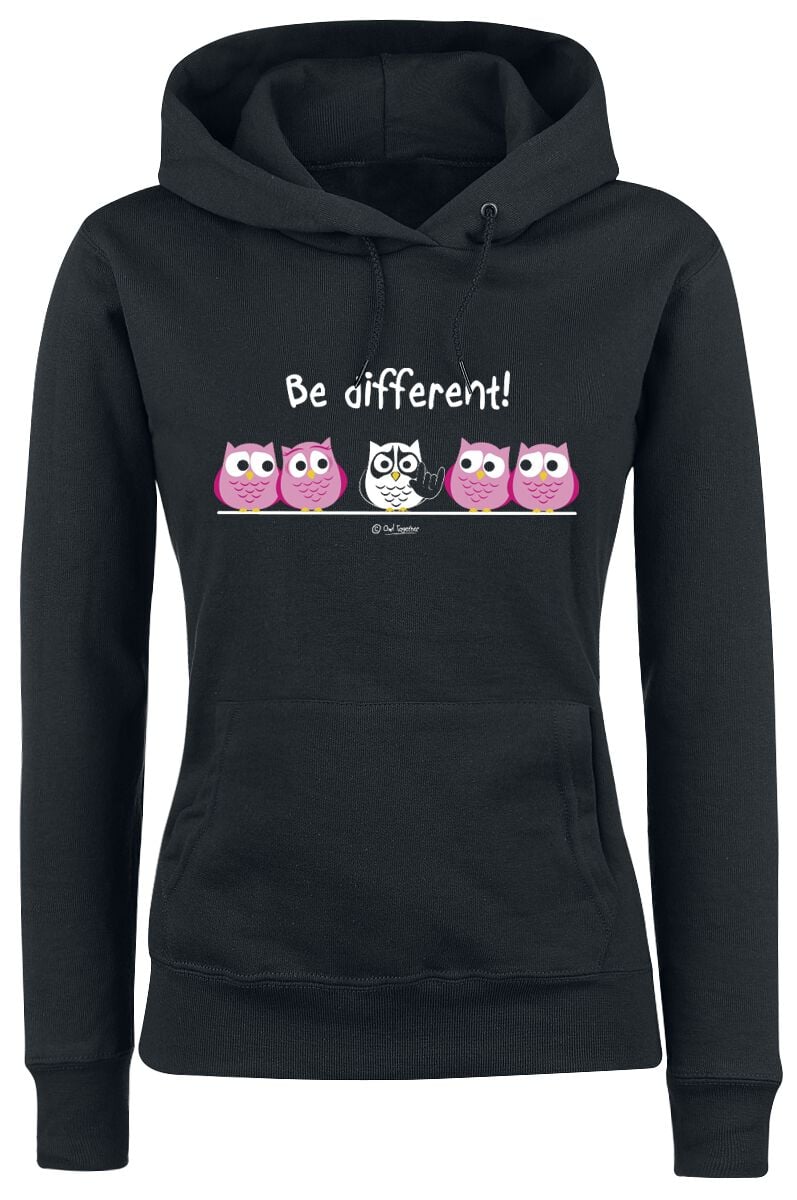 Sweat-shirt à capuche Fun de Be Different! - Be Different! - Metal - S à XXL - pour Femme - noir - Be Different!