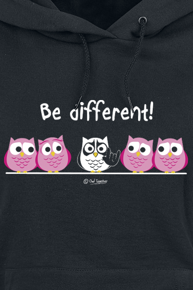 Sweat-shirt à capuche Fun de Be Different! - Be Different! - Metal - S à XXL - pour Femme - noir - Be Different! - View 2