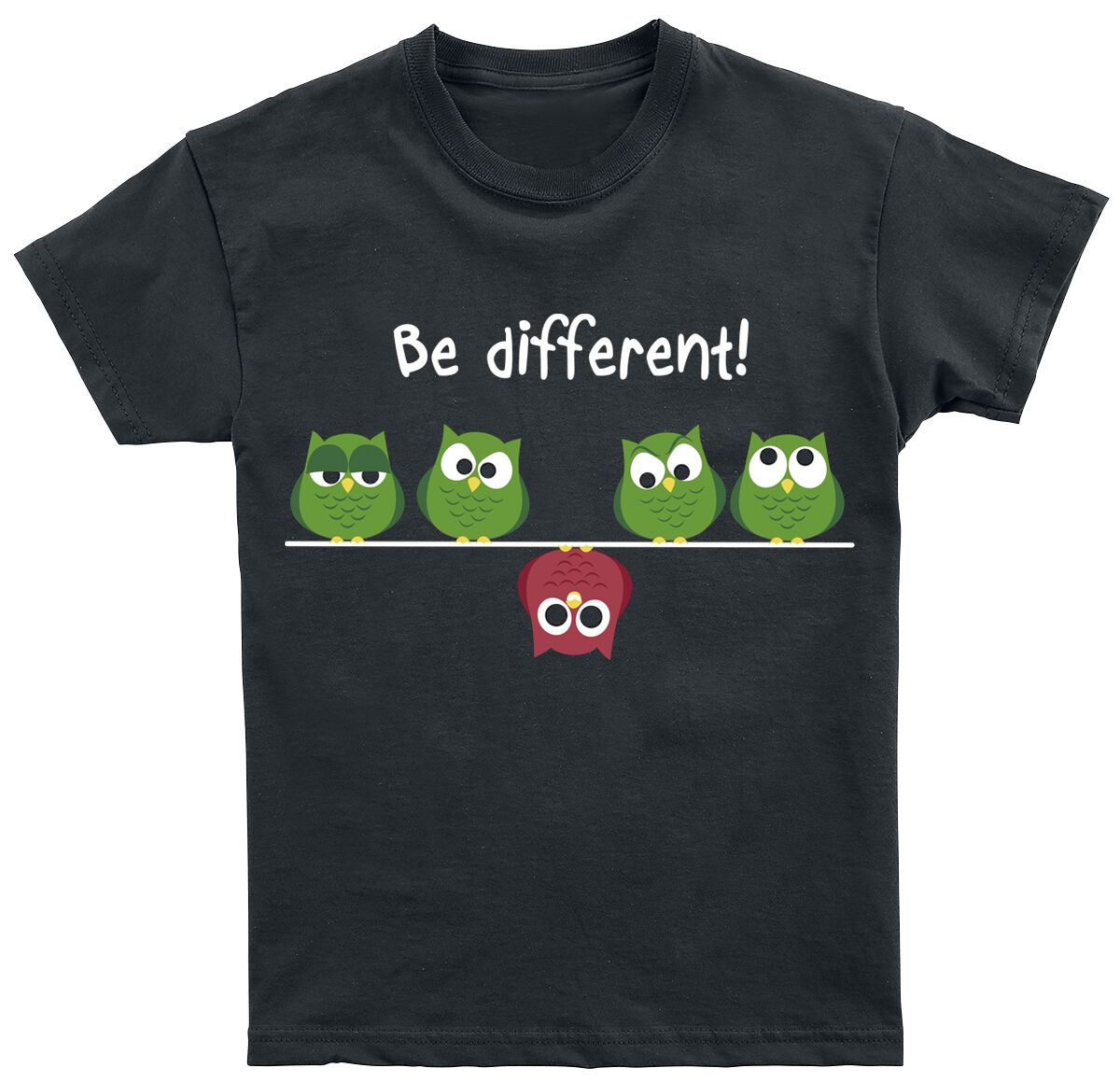 T-shirt Fun de Be Different! - Enfants - Be Different! - 104 à 164 - pour filles - noir - Be Different!