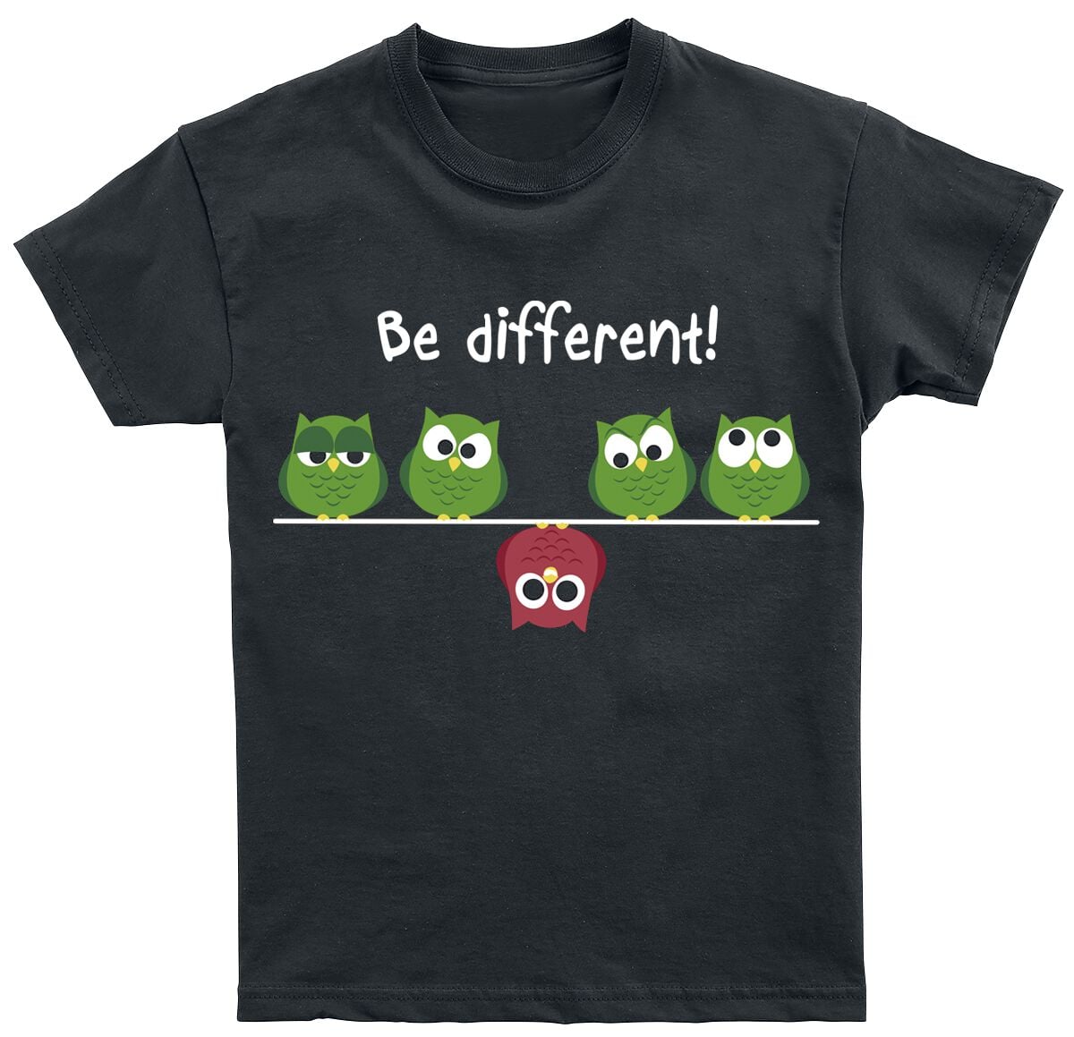 T-shirt Fun de Be Different! - Enfants - Be Different! - 104 à 164 - pour filles - noir - Be Different!