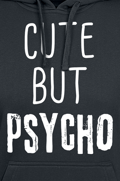 Sweat-shirt à capuche Fun de Cute But Psycho - S à 5XL - pour Femme - noir - Cute But Psycho - View 2