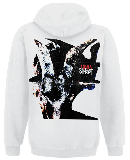 Sweat-shirt à capuche  de Slipknot - Iowa Goat Shadow - S à XXL - pour Homme - blanc - Slipknot - View 2