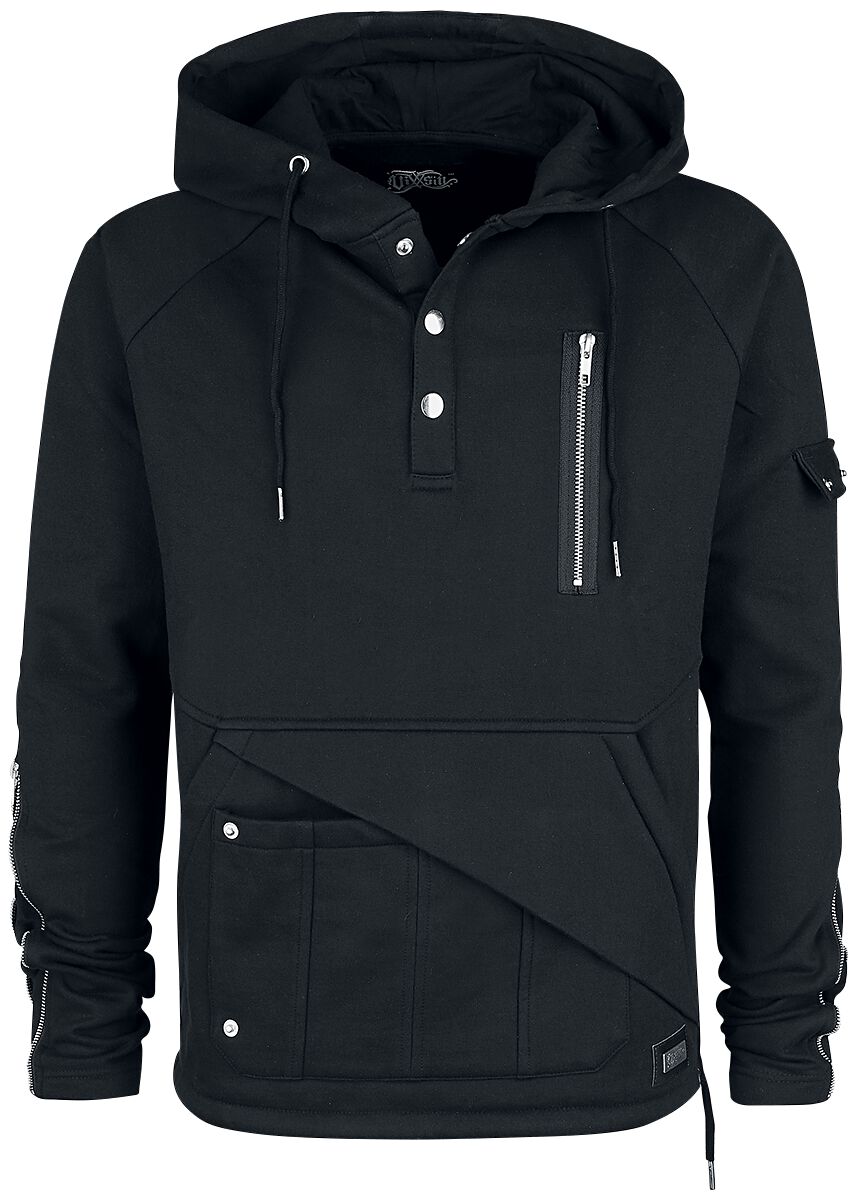 Sweat-shirt à capuche Gothic de Vixxsin - Haut Faustus - S à XL - pour Homme - noir - Vixxsin