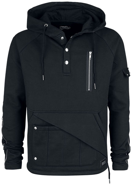 Sweat-shirt à capuche Gothic de Vixxsin - Haut Faustus - S à XL - pour Homme - noir - Vixxsin