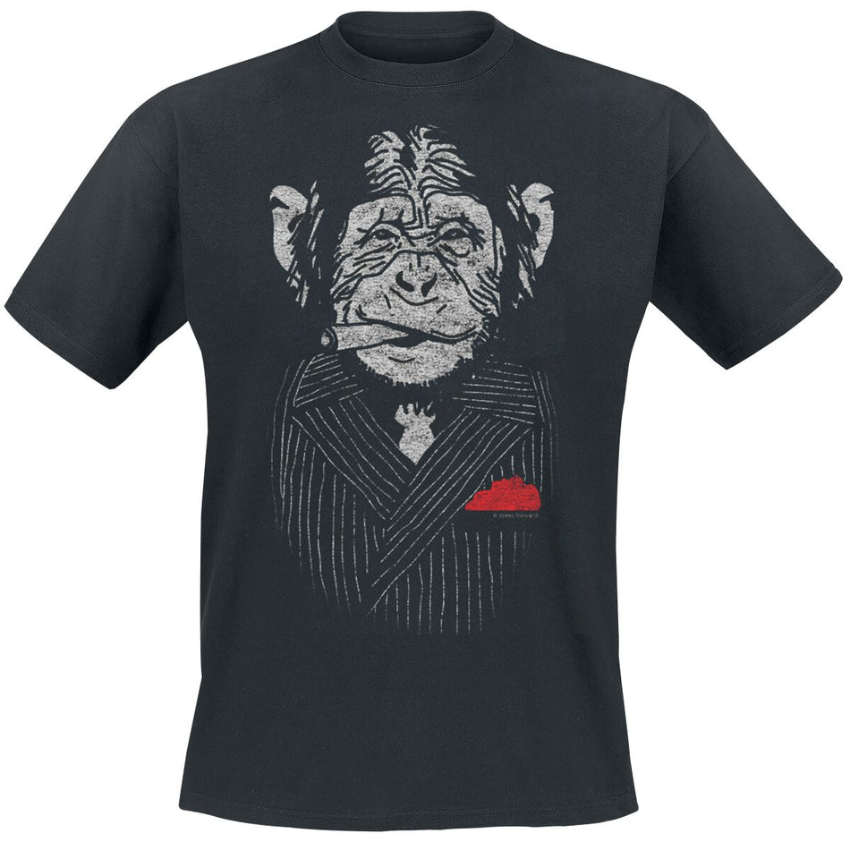 T-Shirt Manches courtes Fun de Tierisch - Mafia Ape - M à 5XL - pour Homme - noir - Tierisch