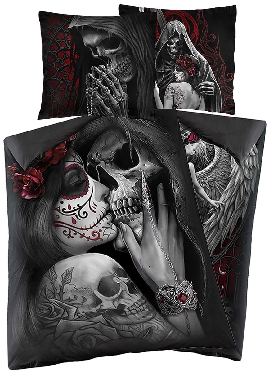 Parure de lit Gothic de Spiral - Dead Kiss - pour Indifférent - multicolore - Spiral