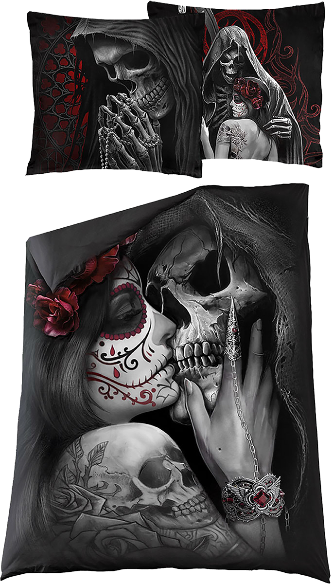 Parure de lit Gothic de Spiral - Dead Kiss - pour Indifférent - multicolore - Spiral - View 2