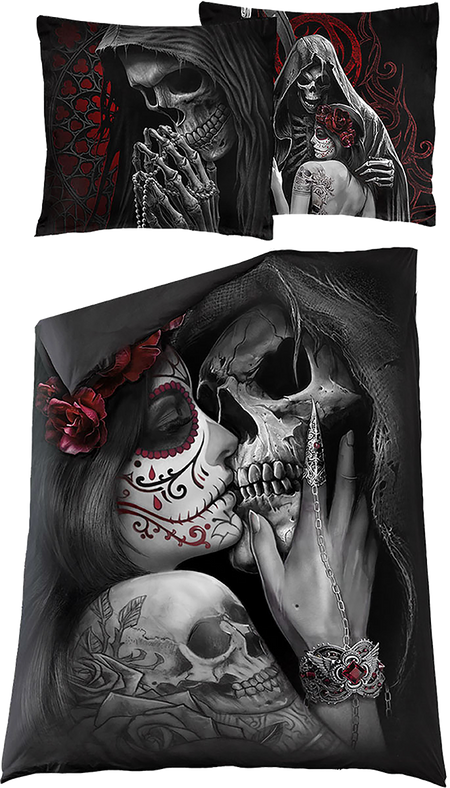 Parure de lit Gothic de Spiral - Dead Kiss - pour Indifférent - multicolore - Spiral - View 2