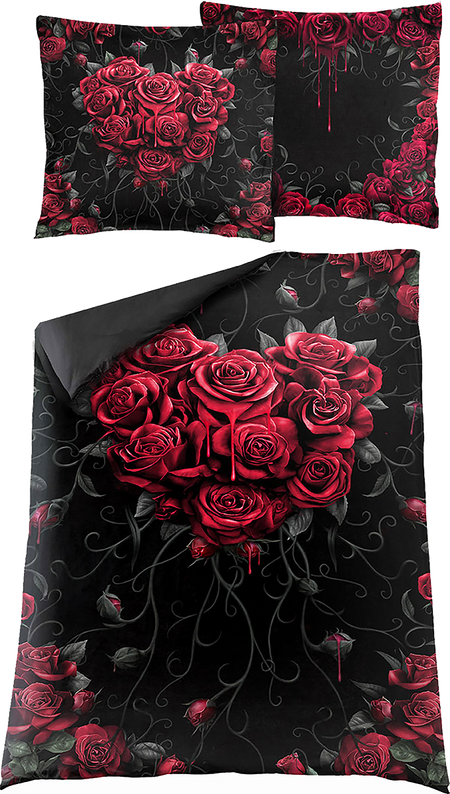 Parure de lit Gothic de Spiral - Bleeding Heart - pour Indifférent - multicolore - Spiral - View 2
