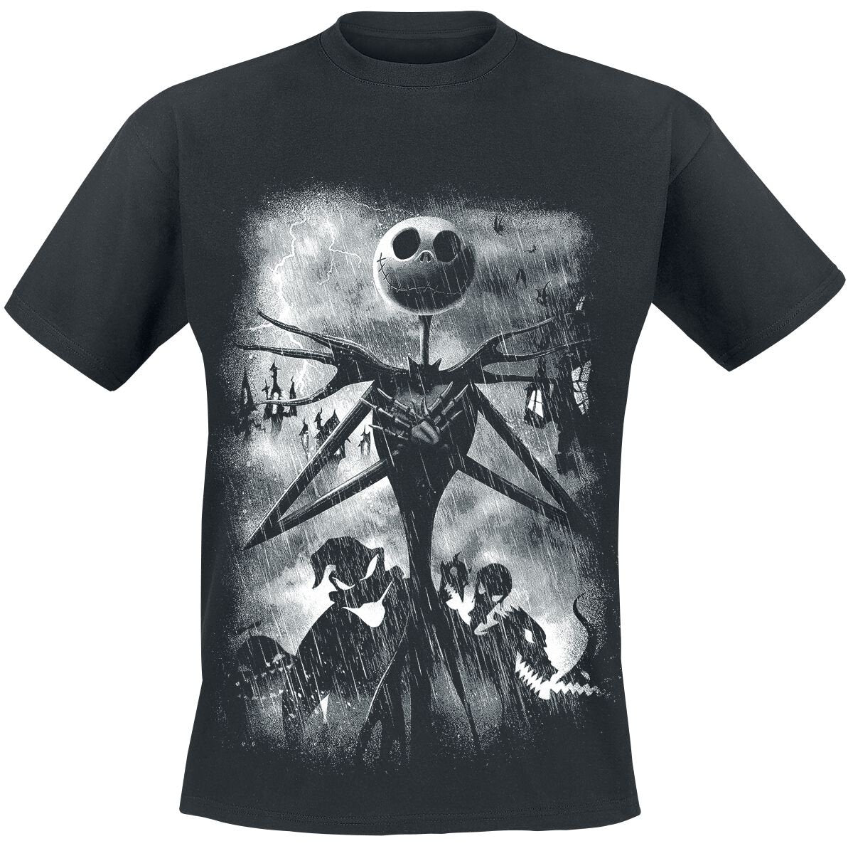 T-Shirt Manches courtes Disney de L'Étrange Noël De Monsieur Jack - Stormy Skies - S à XL - pour Homme - noir - L'Étrange Noël De Monsieur Jack
