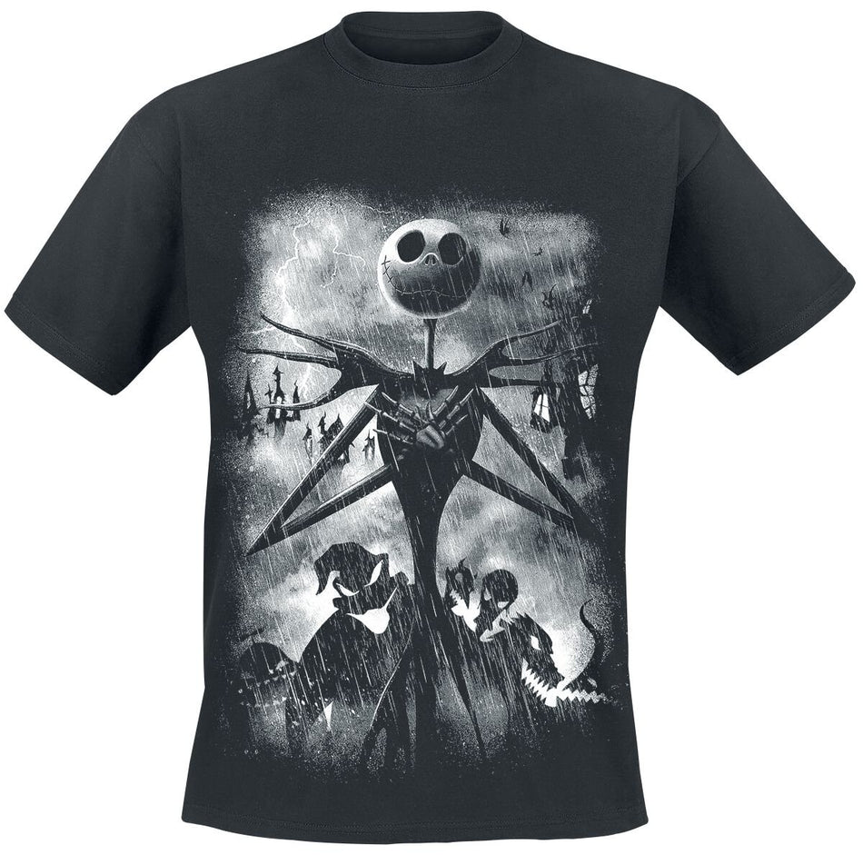 T-Shirt Manches courtes Disney de L'Étrange Noël De Monsieur Jack - Stormy Skies - S à XXL - pour Homme - noir - L'Étrange Noël De Monsieur Jack