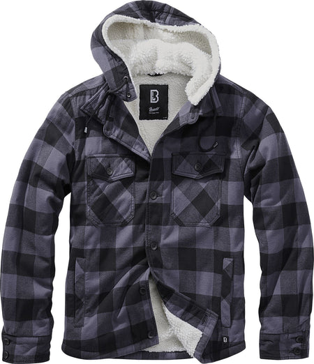 Veste mi-saison  de Brandit - Veste Bûcheron À Capuche - S à 5XL - pour Homme - noir/gris - Brandit