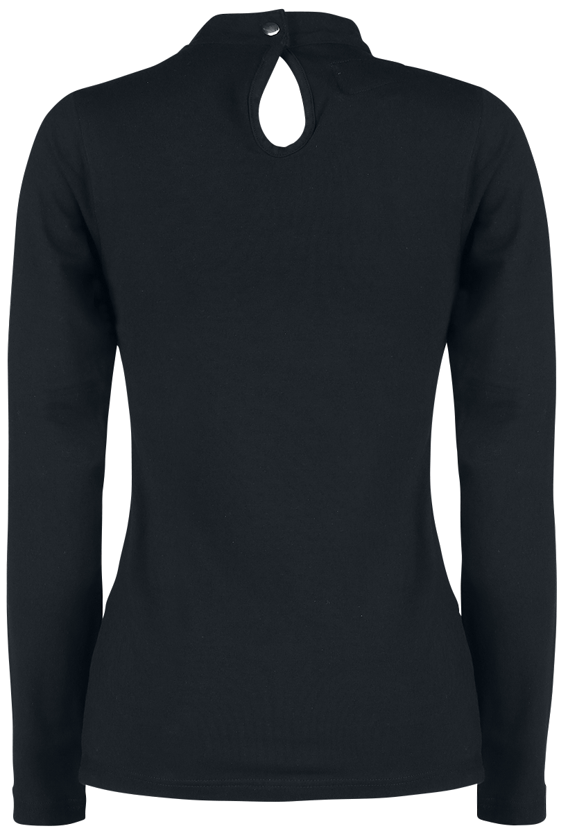 T-shirt manches longues Gothic de Poizen Industries - Haut Amoret - XS à M - pour Femme - noir - Poizen Industries - View 2