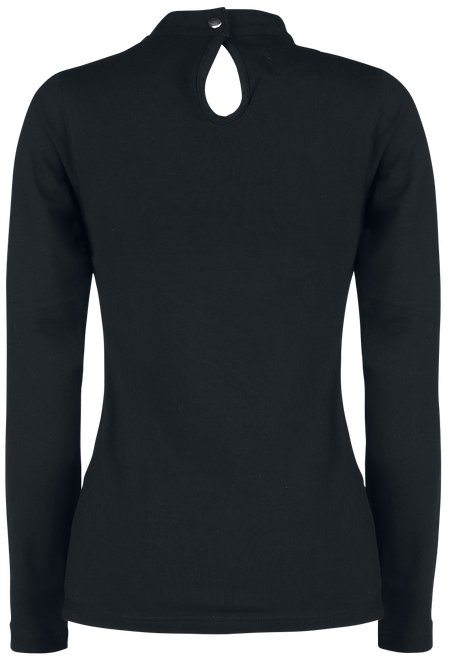 T-shirt manches longues Gothic de Poizen Industries - Haut Amoret - XS à M - pour Femme - noir - Poizen Industries - View 2