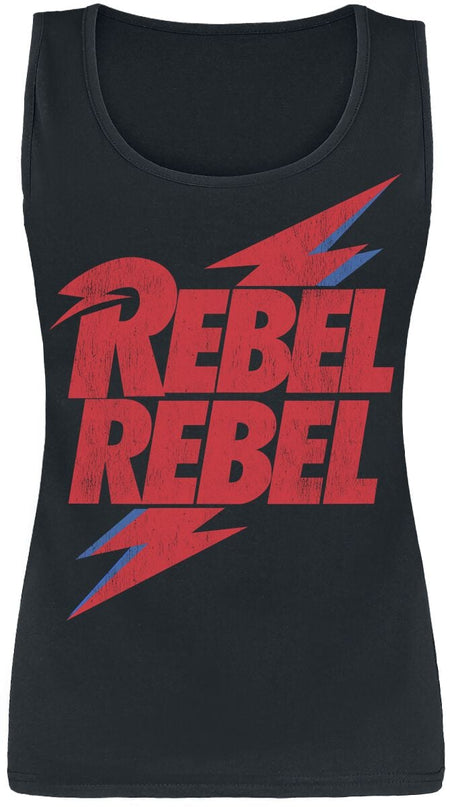 Top  de David Bowie - Rebel Rebel - S à XL - pour Femme - noir - David Bowie