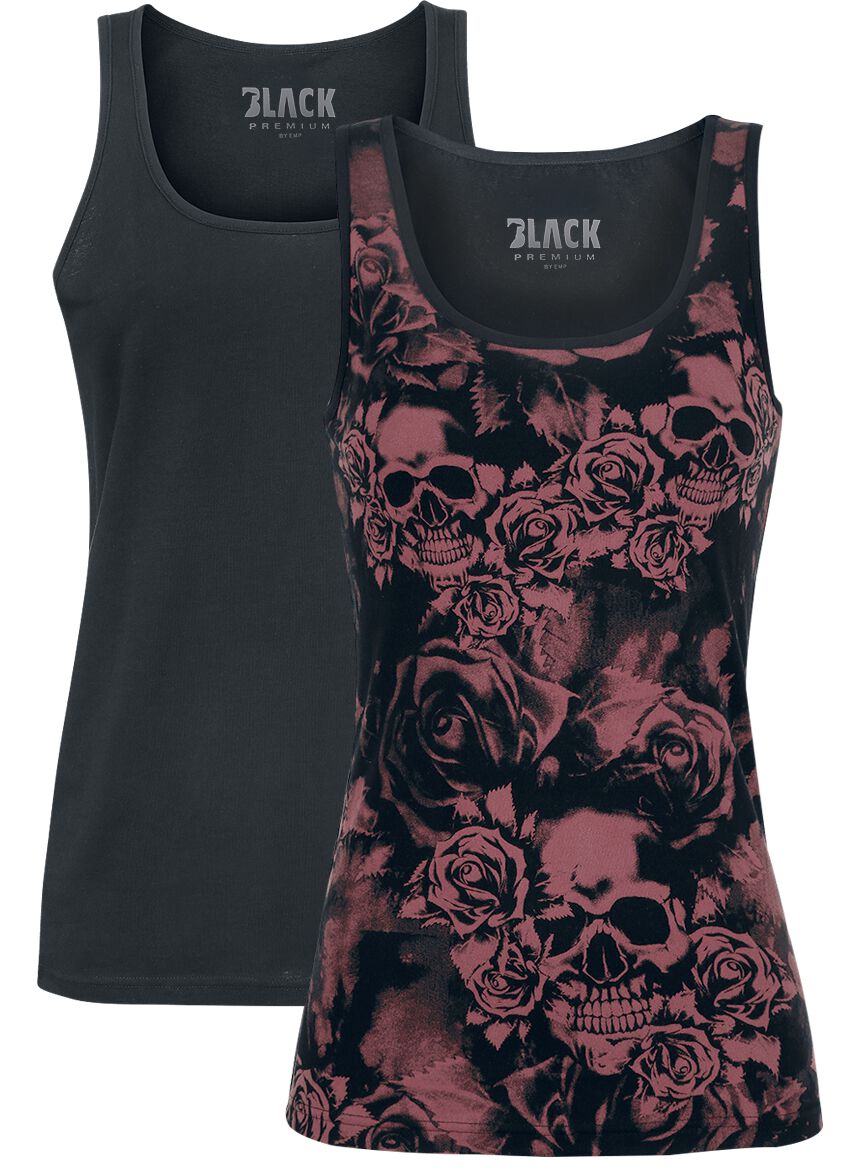 Top  de Black Premium by EMP - Lot De Deux Hauts - S à XXL - pour Femme - noir - Black Premium by EMP