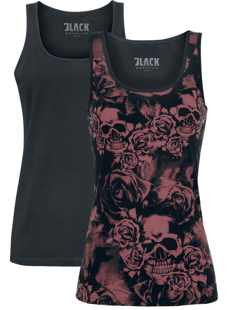 Top  de Black Premium by EMP - Lot De Deux Hauts - S à 5XL - pour Femme - noir - Black Premium by EMP