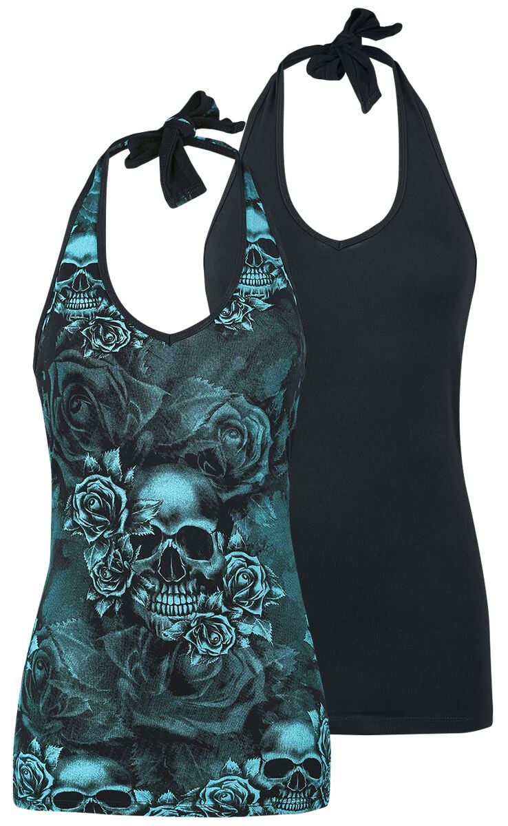 Débardeur  de Black Premium by EMP - Dos-Nus - Lot De 2 - S à 3XL - pour Femme - noir - Black Premium by EMP