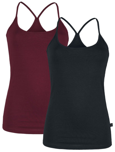 Top  de RED by EMP - Lot De Deux Hauts - S à 5XL - pour Femme - noir/bordeaux - RED by EMP