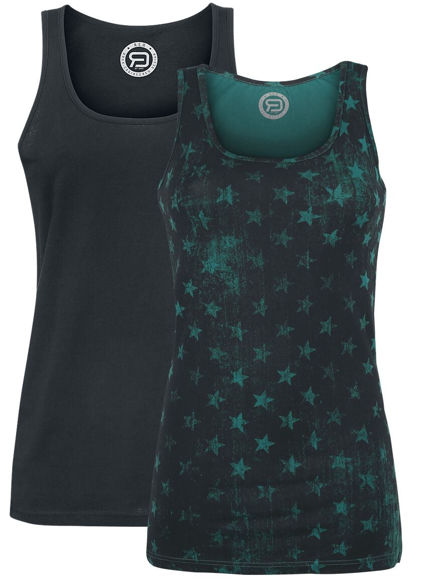 Top  de RED by EMP - Lot De Deux Hauts - S à 5XL - pour Femme - noir/vert - RED by EMP