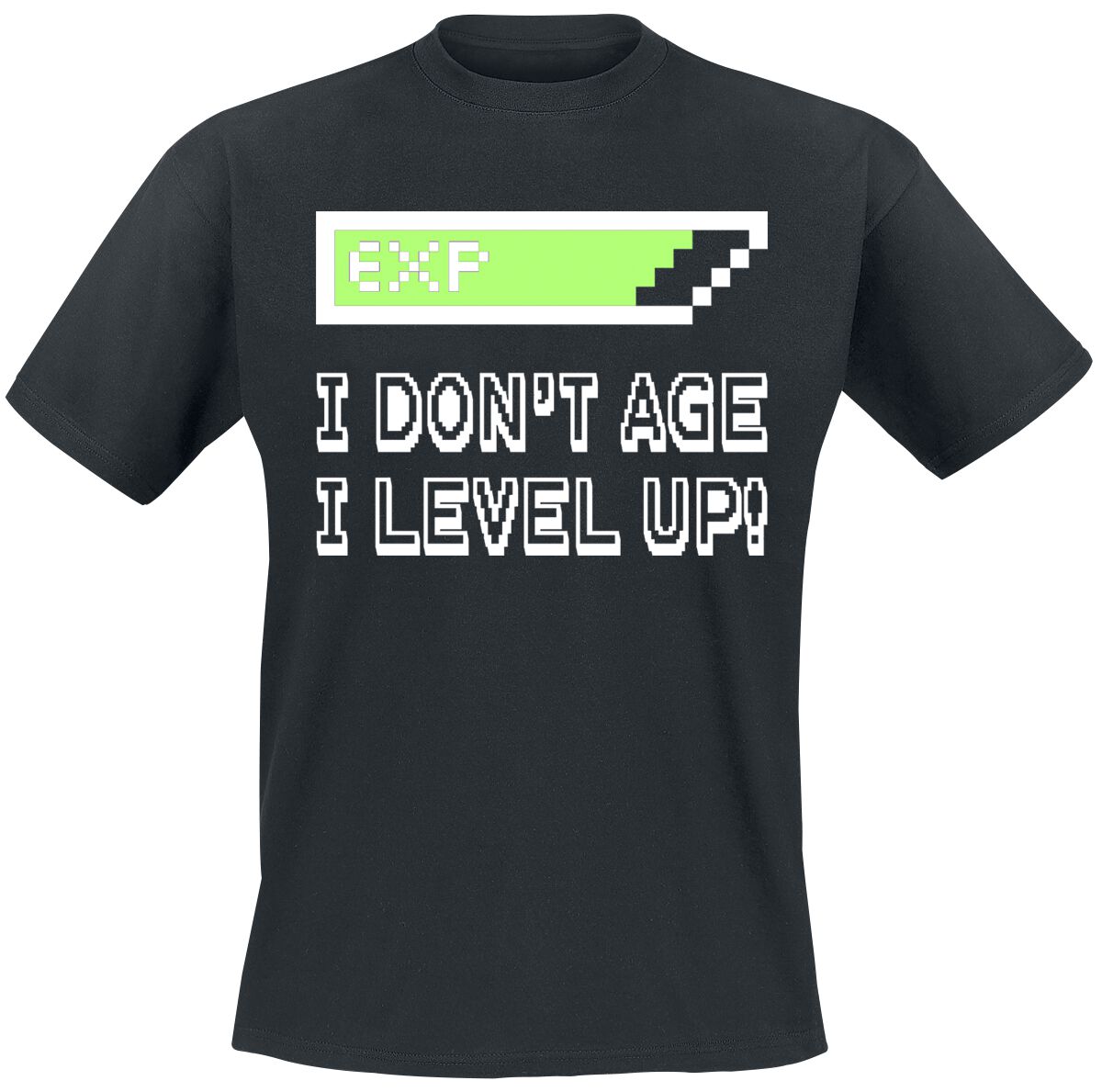 T-Shirt Manches courtes Fun de Slogans Gaming - I Don´t Age - S à XXL - pour Homme - noir - Slogans Gaming