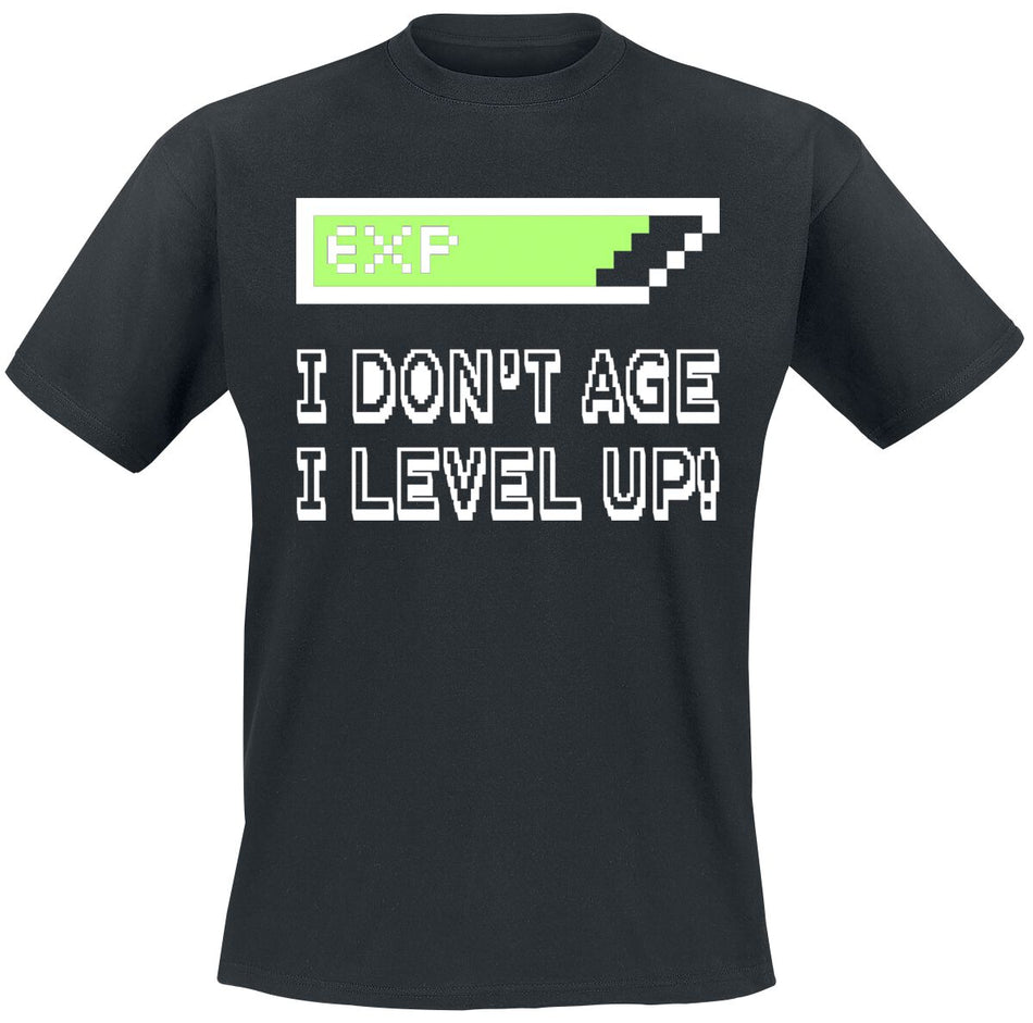 T-Shirt Manches courtes Fun de Slogans Gaming - I Don´t Age - S à XXL - pour Homme - noir - Slogans Gaming