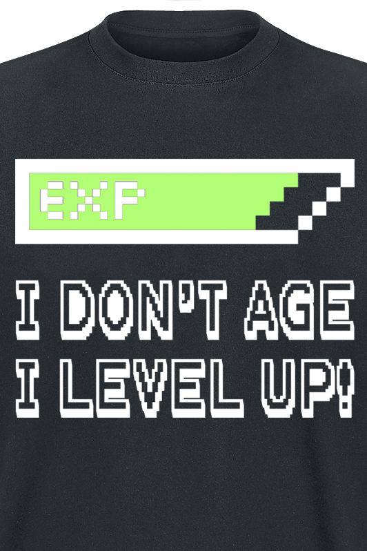 T-Shirt Manches courtes Fun de Slogans Gaming - I Don´t Age - S à XXL - pour Homme - noir - Slogans Gaming - View 2
