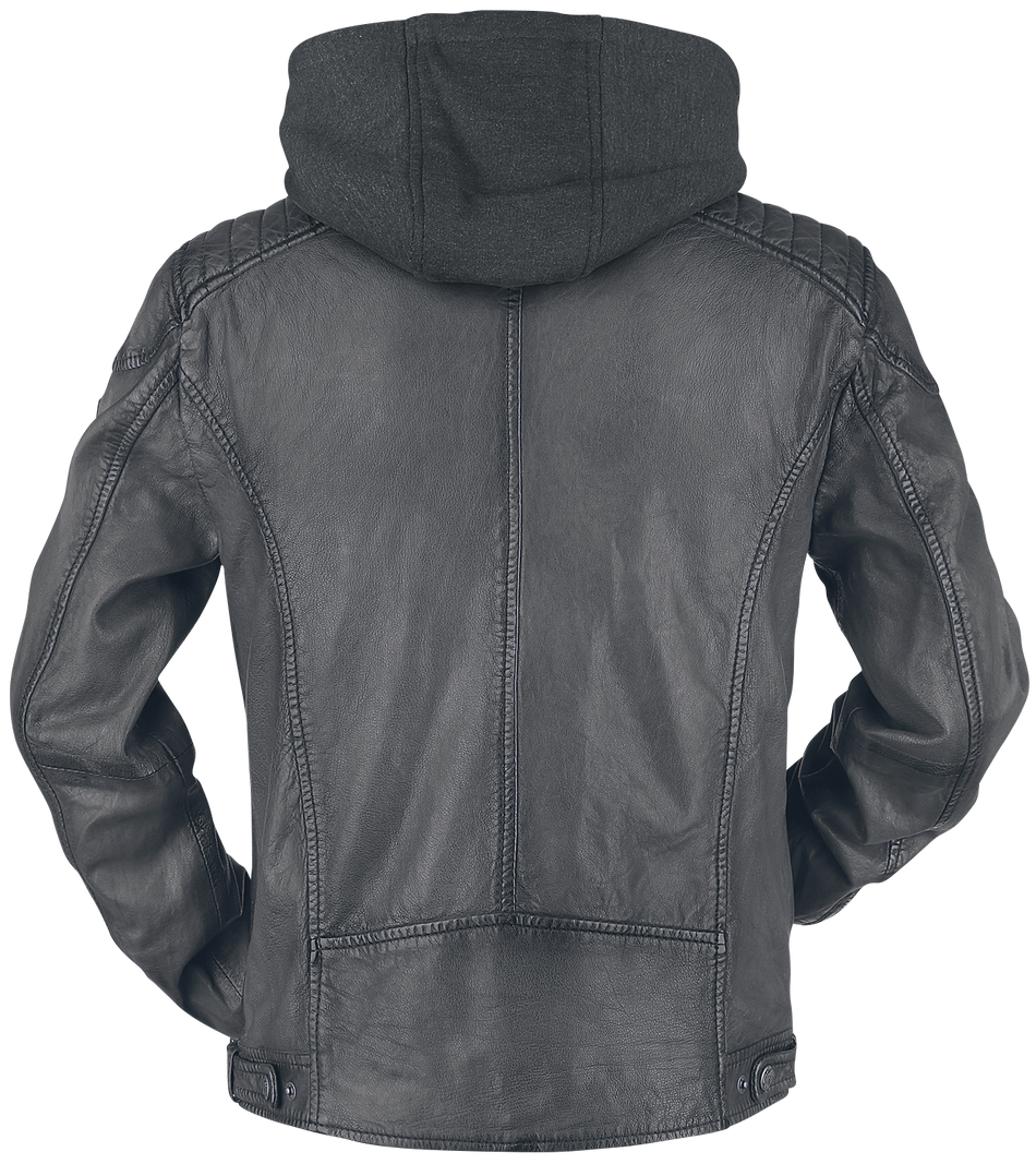 Veste en cuir  de Mauritius - GB Vinn Slim Fit LVV - S à 3XL - pour Homme - gris - Mauritius - View 2
