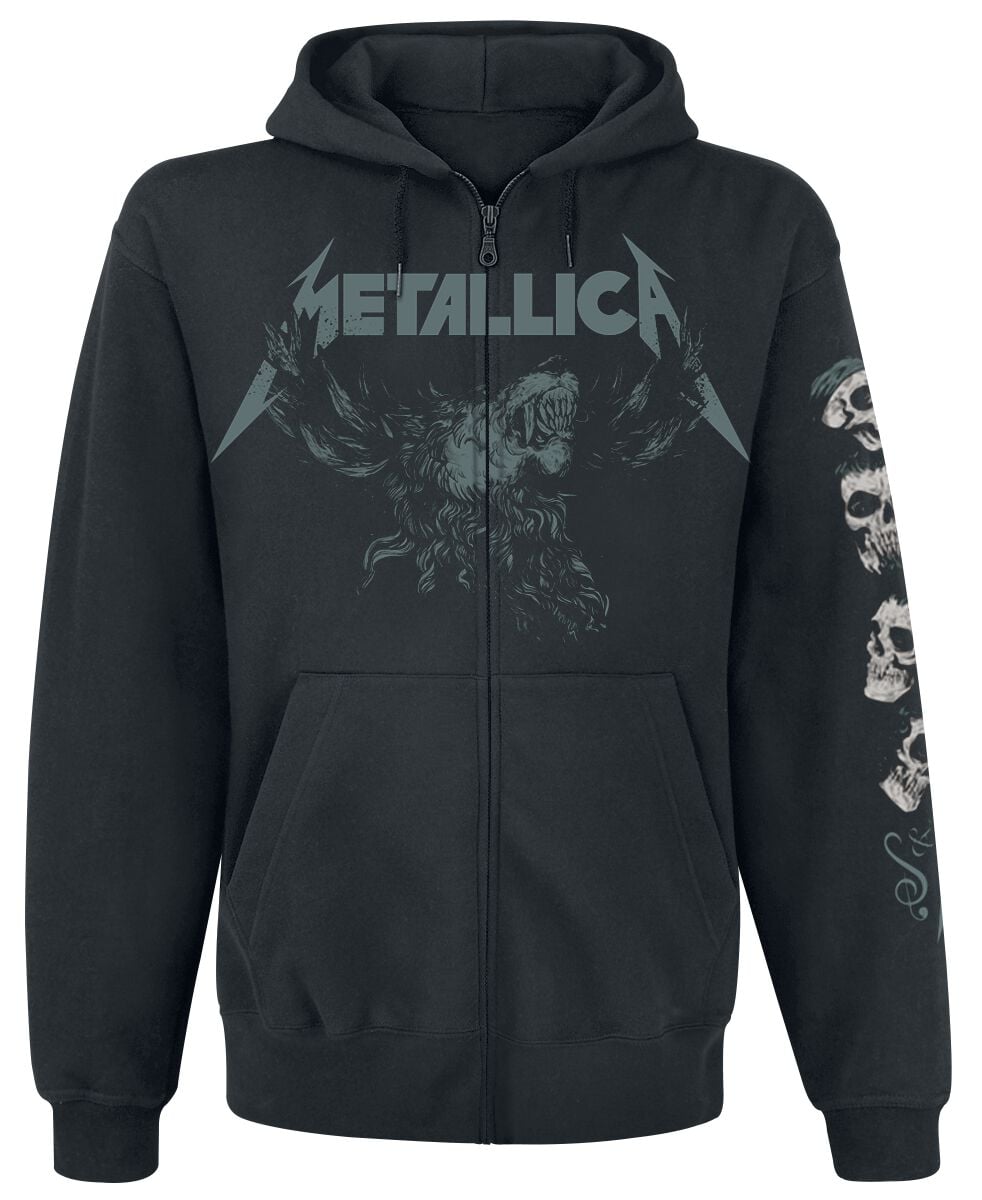 Sweat-shirt zippé à capuche  de Metallica - S&M2 - Skull - S à 5XL - pour Homme - noir - metallica