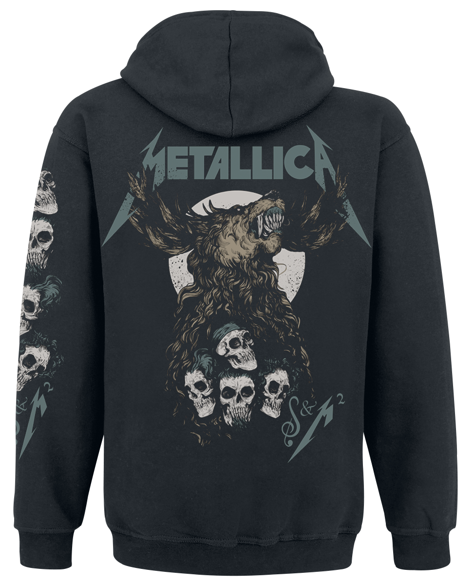 Sweat-shirt zippé à capuche  de Metallica - S&M2 - Skull - S à 5XL - pour Homme - noir - metallica - View 2