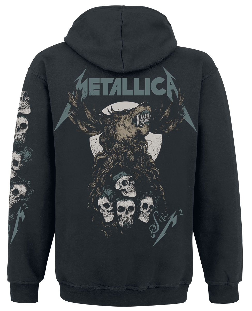 Sweat-shirt zippé à capuche  de Metallica - S&M2 - Skull - S à 5XL - pour Homme - noir - metallica - View 2