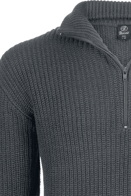 Pull tricoté  de Brandit - Marine Troyer - S à 4XL - pour Homme - anthracite - Brandit - View 2