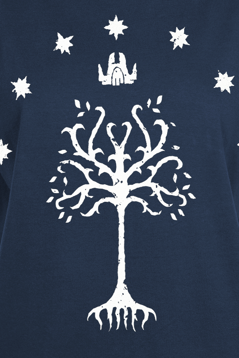 T-Shirt Manches courtes  de Le Seigneur Des Anneaux - Arbre Du Gondor - S à XXL - pour Femme - bleu foncé - Le Seigneur Des Anneaux - View 2