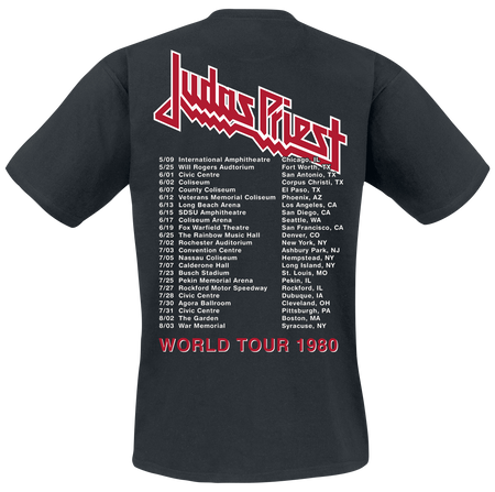 T-Shirt Manches courtes  de Judas Priest - British Steel Anniversary 2020 - S à 4XL - pour Homme - noir - Judas Priest - View 2