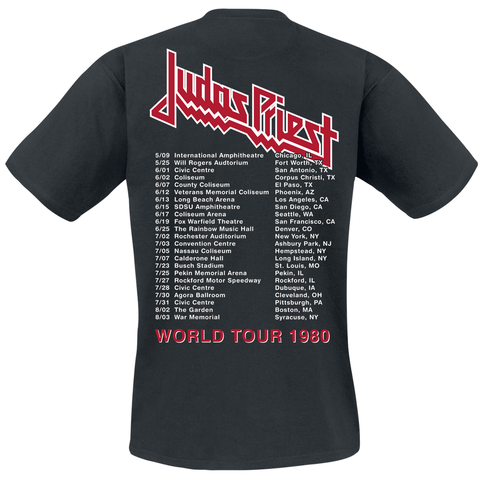 T-Shirt Manches courtes  de Judas Priest - British Steel Anniversary 2020 - S à 4XL - pour Homme - noir - Judas Priest - View 2