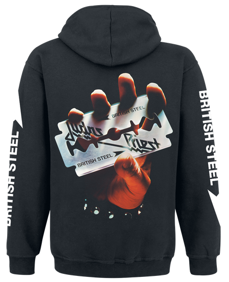 Sweat-shirt à capuche  de Judas Priest - British Steel Anniversary 2020 - S à XXL - pour Homme - noir - Judas Priest - View 2