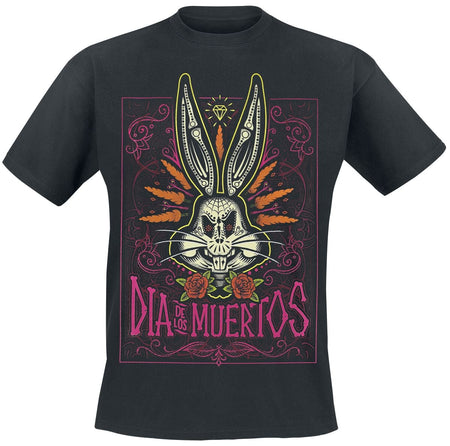 T-Shirt Manches courtes  de Looney Tunes - Dia De Los Muertos - M à 3XL - pour Homme - noir - Looney Tunes