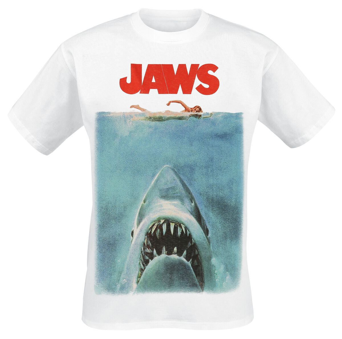 T-Shirt Manches courtes  de Jaws - Poster - S à XXL - pour Homme - blanc - Jaws